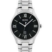 Hugo Boss Men’s Quartz Silver Stainless Steel Black Dial 43mm Watch 1513488
