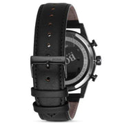 Hugo Boss Men’s Quartz Lather Strap Black Dial 44mm Watch 1513497