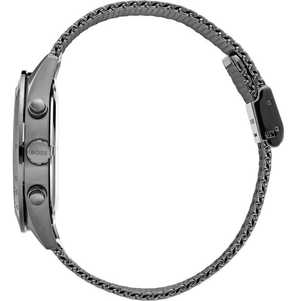 Hugo Boss Men’s Chronograph Quartz Grey Stainless Steel Grey Dial 42mm Watch 1513637