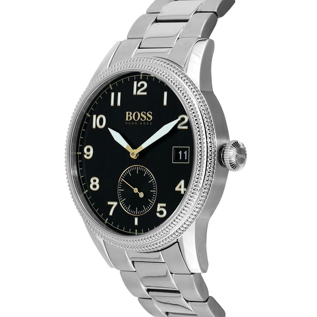 Hugo Boss Men’s Quartz Stainless Steel Black Dial 44mm Watch 1513671
