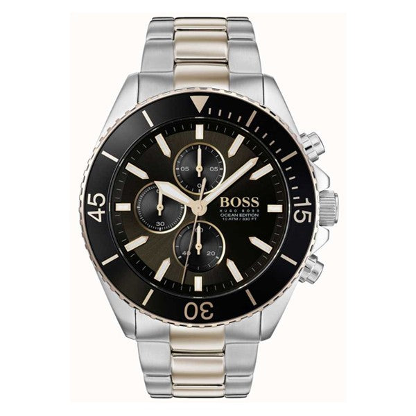 Hugo Boss Men’s Chronograph Quartz Stainless Steel Black Dial 48mm Watch 1513705