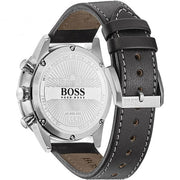 Hugo Boss Men’s Quartz Black Leather Strap Black Dial 44mm Watch 1513770