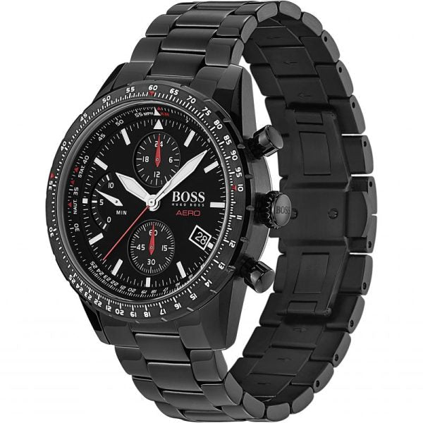 Hugo Boss Men’s Quartz Black Stainless Steel Black Dial 44mm Watch 1513771