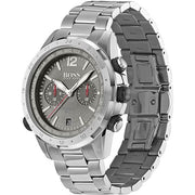 Hugo Boss Men’s Quartz Silver Stainless Steel Grey Dial 45mm Watch 1513774