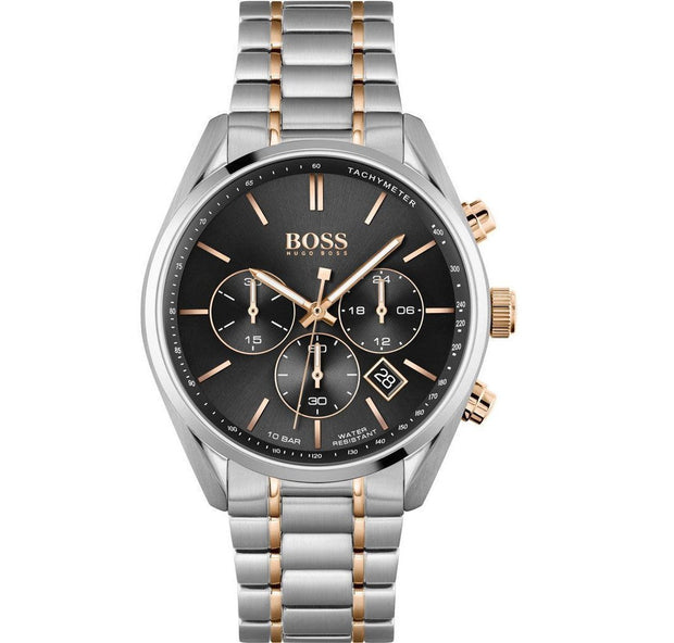 Hugo Boss Men’s Chronograph Stainless Steel Black Dial 44mm Watch 1513819
