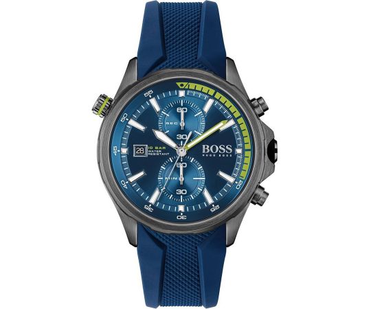 Hugo Boss Men’s Quartz Blue Silicone Strap Blue Dial 46mm Watch 1513821