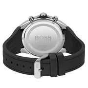 Hugo Boss Men’s Quartz Silicone Strap Black Dial 46mm Watch 1513855