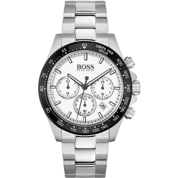 Hugo Boss Men’s Chronograph Quartz Stainless Steel White Dial 43mm Watch 1513875