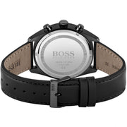 Hugo Boss Men’s Quartz Black Leather Strap Black Dial 44mm Watch 1513880