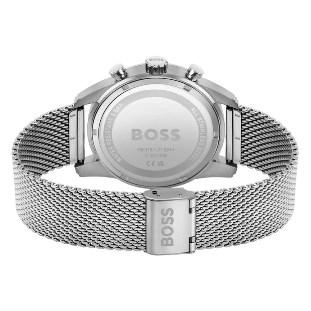 Hugo Boss Men’s Quartz Silver Stainless Steel Green Dial 44mm Watch 1513938
