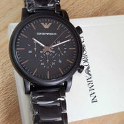 Emporio Armani Men’s Quartz Stainless Steel Black Dial 46mm Watch AR1895