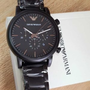 Emporio Armani Men’s Quartz Stainless Steel Black Dial 46mm Watch AR1895