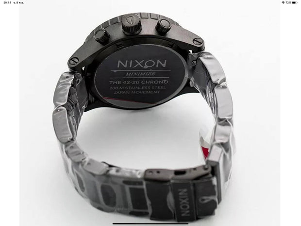 Nixon The 42-20 Chrono Black/Steel Ø42 mm