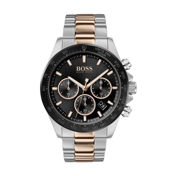 Hugo Boss Men’s Analog Stainless Steel Black Dial 45mm Watch 1513757