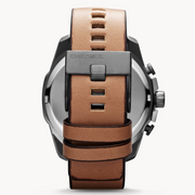 Diesel Men’s Quartz Brown Leather Strap White Dial 59mm Watch DZ4280