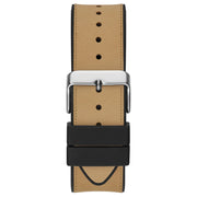 Guess Men’s Quartz Beige Silicone & Leather Strap Black Dial 43mm Watch GW0202G3