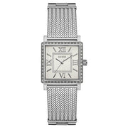 Guess Women’s Quartz Silver Stainless Steel White Dial 34mm Watch W0826L1