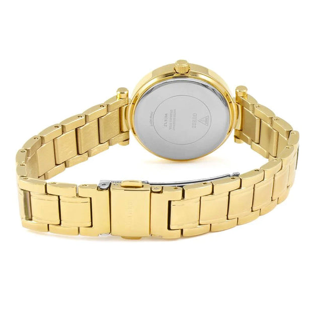 Guess Women’s Quartz Gold Stainless Steel White Dial 30mm Watch W0767L2