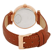 Guess Women’s Quartz Brown Leather Strap Blue Dial 30mm Watch W0838L2