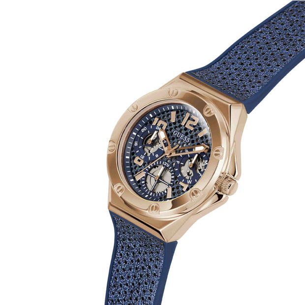 Guess Women’s Quartz Blue Silicone Strap Blue Dial 40mm Watch GW0620L3