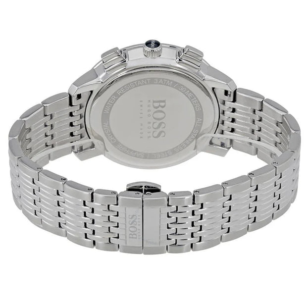 Hugo Boss Men’s Quartz Silver Stainless Steel Blue Dial 44mm Watch 1513269