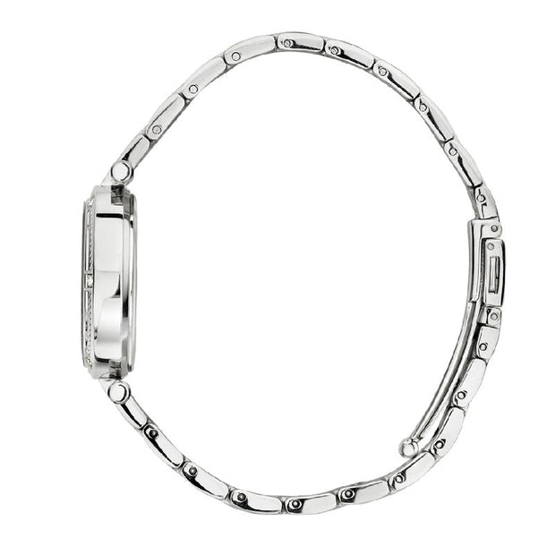 Guess Women’s Quartz Silver Stainless Steel White Dial 30mm Watch W0767L1