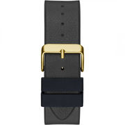 Guess Men’s Quartz Black Silicone & Leather Strap Black Dial 44mm Watch GW0500G1