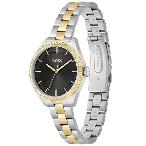 Hugo Boss Women’s Quartz Two-tone Stainless Steel Black Dial 32mm Watch 1502730