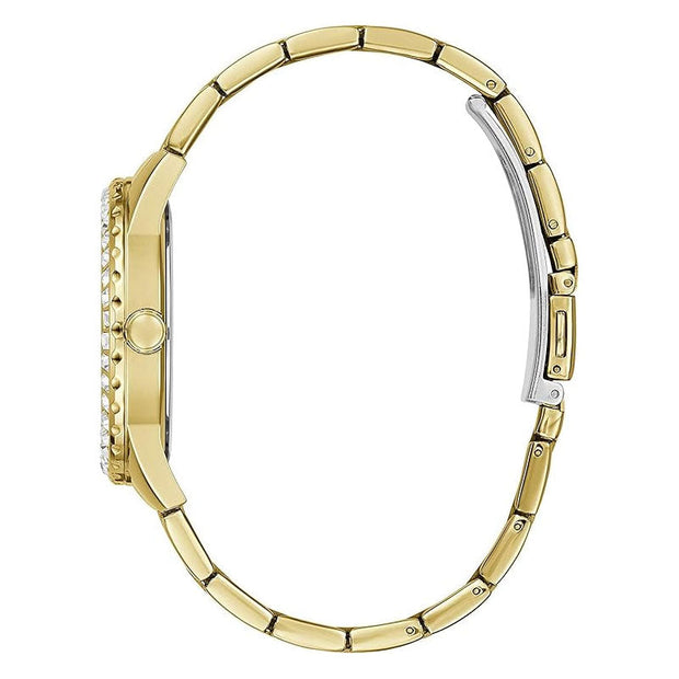 Guess Women’s Quartz Gold Stainless Steel Black Dial 38mm Watch GW0111L2