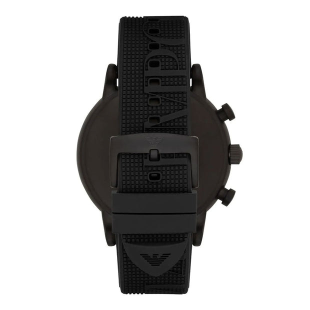 Emporio Armani Men’s Quartz Black Silicone Strap Black Dial 46mm Watch AR11024