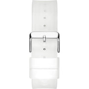 Guess Men’s Quartz Transparent Silicone Strap Silver Dial 42mm Watch GW0203G1