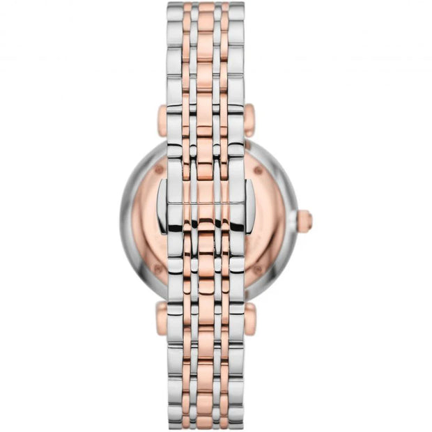 Emporio Armani Women’s Quartz Two-tone Stainless Steel Silver Dial 32mm Watch AR11537