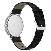 Hugo Boss Men’s Quartz Black Leather Strap Black Dial 40mm Watch 1513638