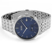 Hugo Boss Men’s Quartz Silver Stainless Steel Blue Dial 40mm Watch 1513642