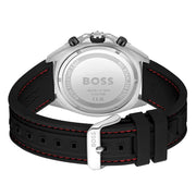 Hugo Boss Men’s Quartz Black Silicone Strap Black Dial 44mm Watch 1513969