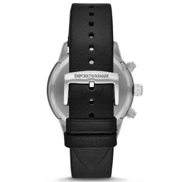 Emporio Armani Men’s Chronograph Quartz Leather Strap Black Dial 43mm Watch AR11243