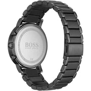 Hugo Boss Men’s Quartz Grey Stainless Steel Gold Dial 42mm Watch 1513695