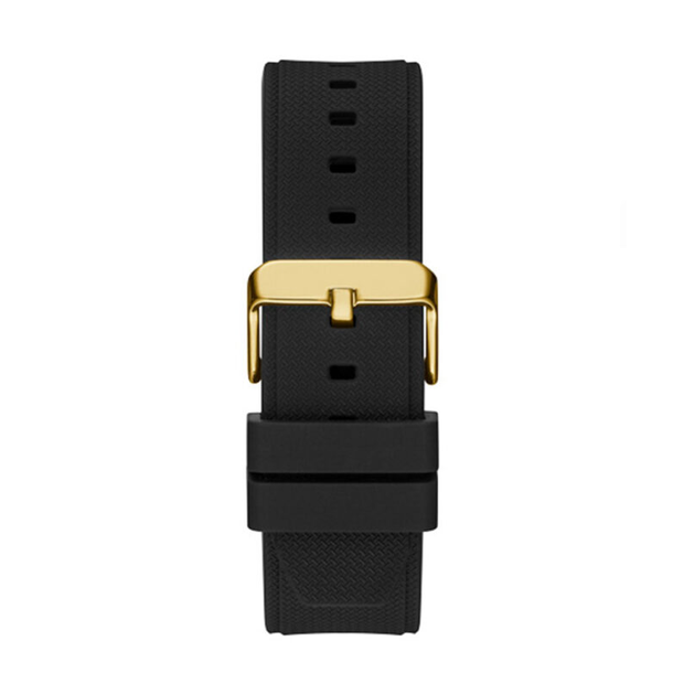 Guess Men’s Quartz Black Silicone Strap Black Dial 46mm Watch GW0334G2