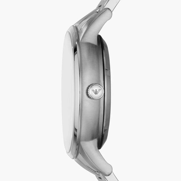 Emporio Armani Men’s Automatic Silver Stainless Steel Blue Dial 43mm Watch AR60037