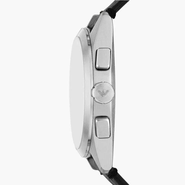 Emporio Armani Men’s Quartz Black Leather Strap Black Dial 43mm Watch AR11542