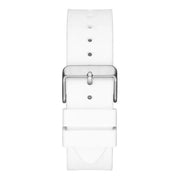 Guess Men’s Quartz White Silicone Strap Silver Dial 43mm Watch GW0203G2