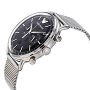 Emporio Armani Men’s Chronograph Stainless Steel Black Dial 43mm Watch AR11104