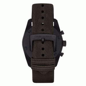 Emporio Armani Men’s Quartz Dark Brown Leather Strap Beige Dial 43mm Watch AR6078