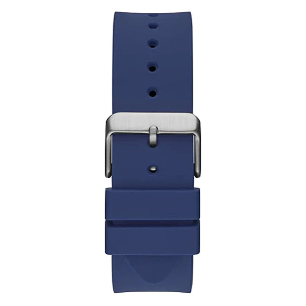 Guess Men’s Quartz Blue Silicone Strap Blue Dial 43mm Watch GW0203G7
