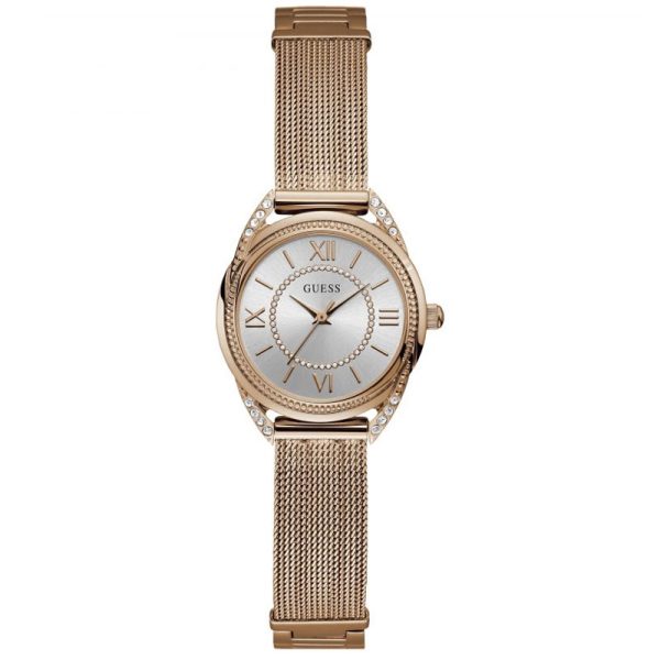 Guess Women’s Quartz Rose Gold Stainless Steel Silver Dial 27mm Watch W1084L3