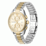 Emporio Armani Men’s Quartz Two Tone Stainless Steel Cream Dial 43mm Watch AR11605