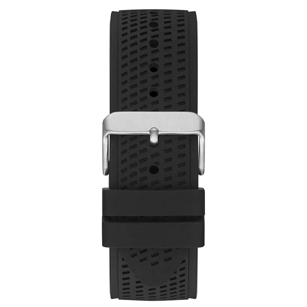 Guess Men’s Quartz Black Silicone Strap Black Dial 46mm Watch GW0333G1