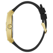Guess Men’s Quartz Black Silicone & Leather Strap Black Dial 43mm Watch GW0386G3