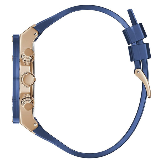 Guess Men’s Quartz Blue Silicone Strap Blue Dial 46mm Watch GW0425G3