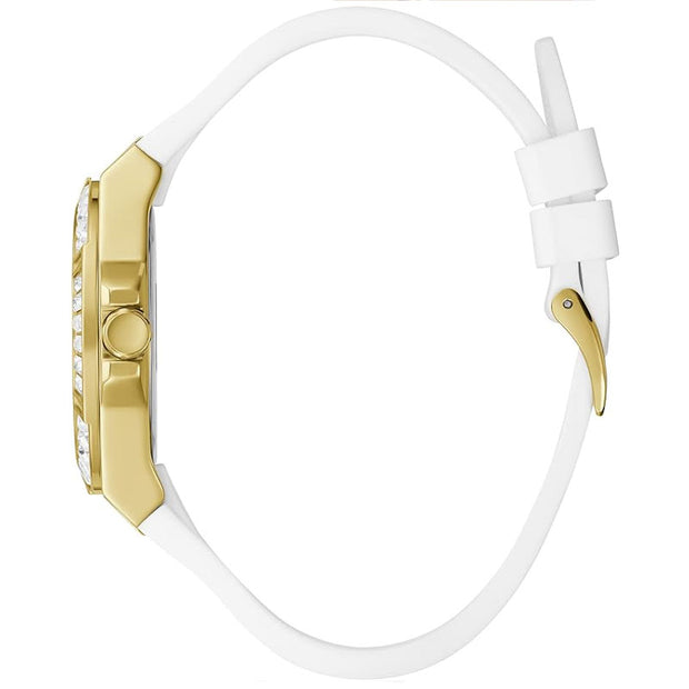 Guess Women’s Quartz White Silicone Strap White Dial 39mm Watch GW0118L5